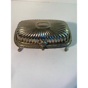 Vintage Silver plated roll top butter dish
